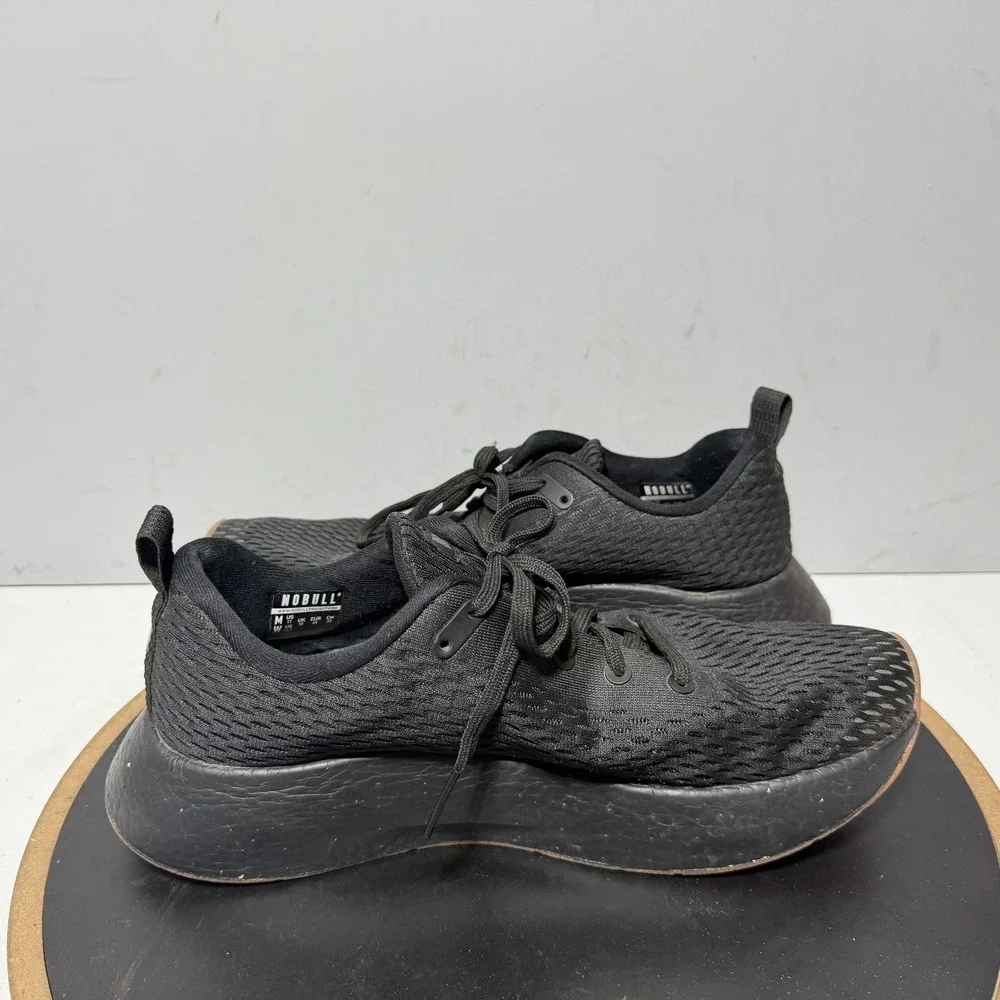 NOBULL Shoes Mens Size 11 Black Mesh Cushioned Running Training Sneakers Gym